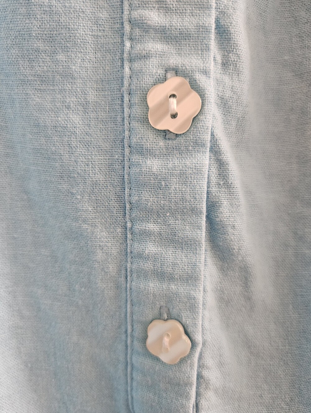 Stoney Clover Lane x Target Blue Ruffle Puff Sleeve Babydoll Mini Dress Linen - Picture 5 of 9